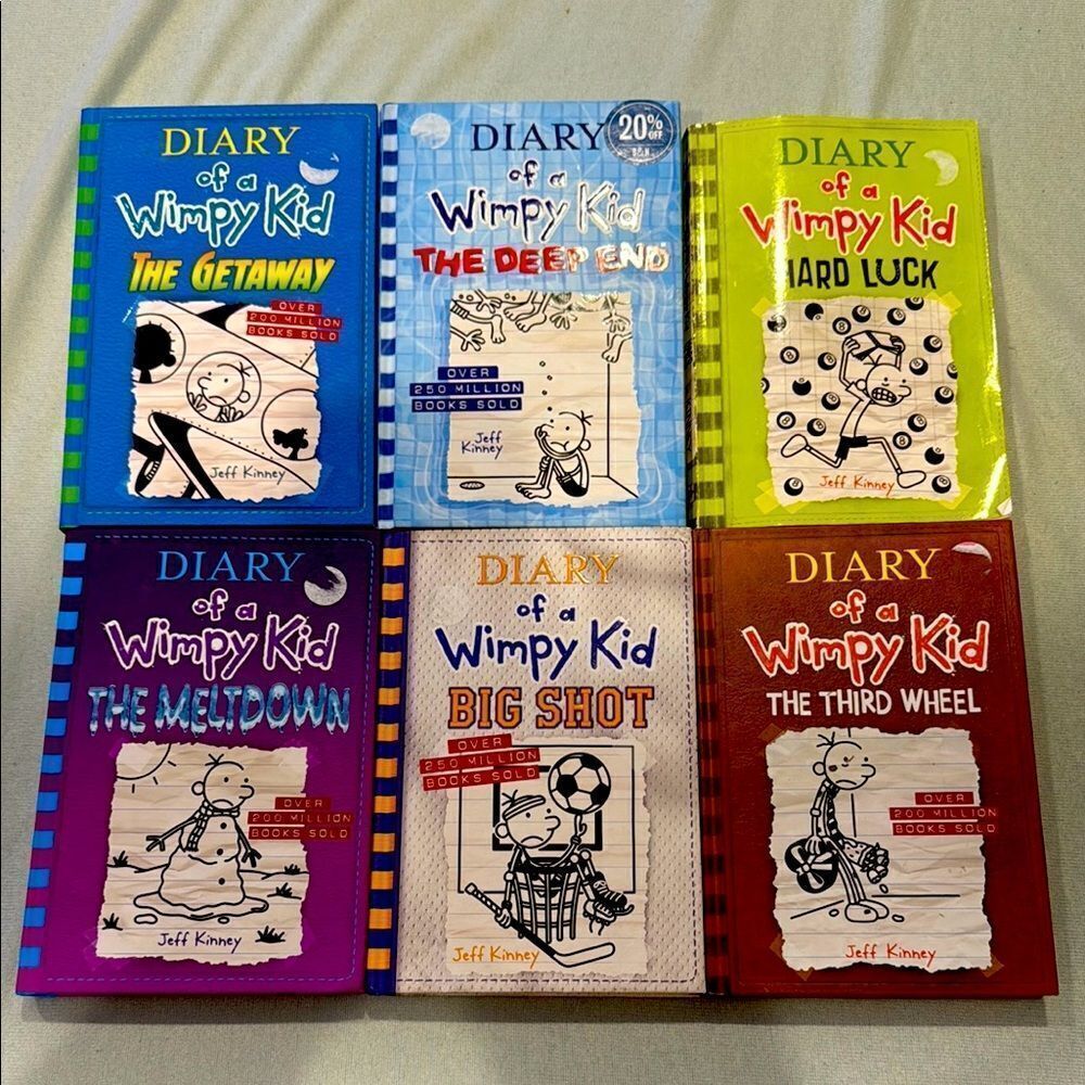 Book Set - Multicolor Diary of a wimpy kid lot - set of 6 books Jeff Kinney - Picture 3 of 5